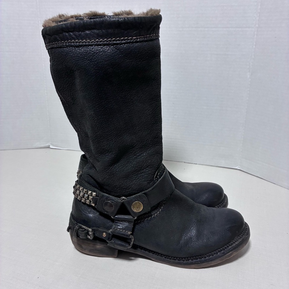 Pakros - Blacker Leather Moto Boot - 36 - Picture 6 of 14